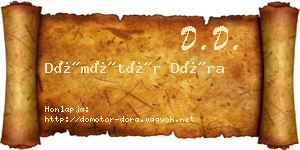 Dömötör Dóra névjegykártya